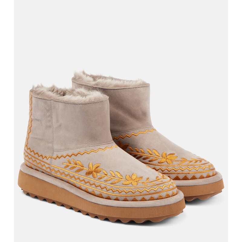 Clergerie Zarina shearling-lined suede snow boots