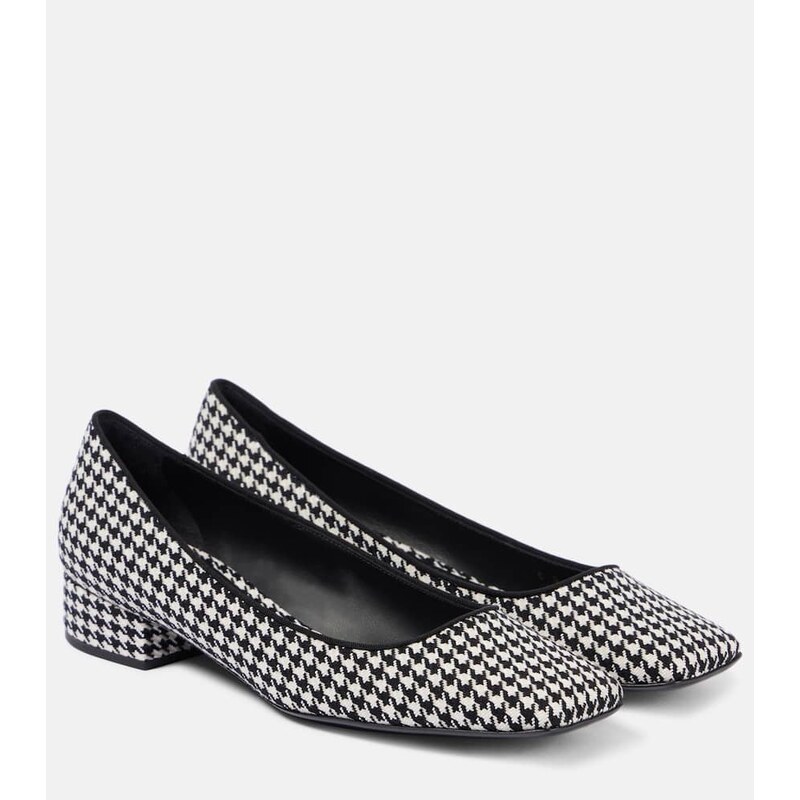 Dolce&Gabbana DG houndstooth baleríny v černobílém vzoru