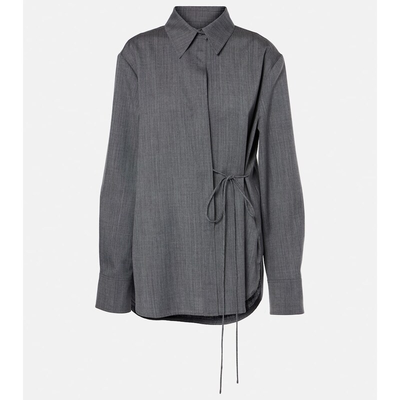 Jil Sander Belted wool shirt