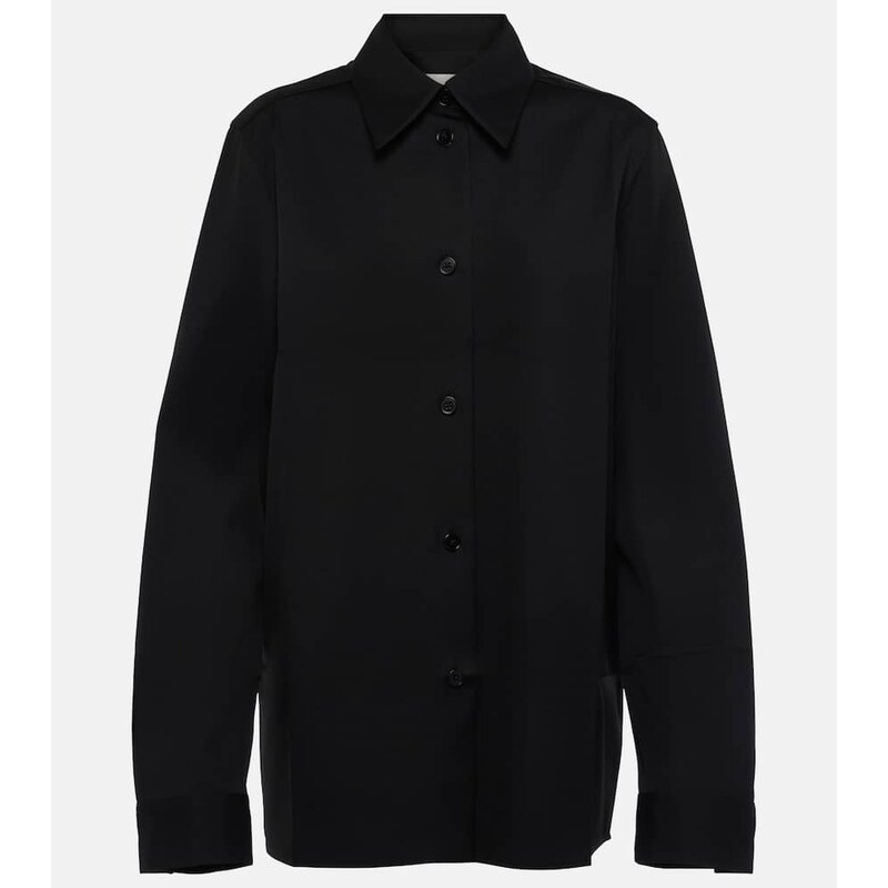 Dámská košile z vlny Jil Sander v barvě černé