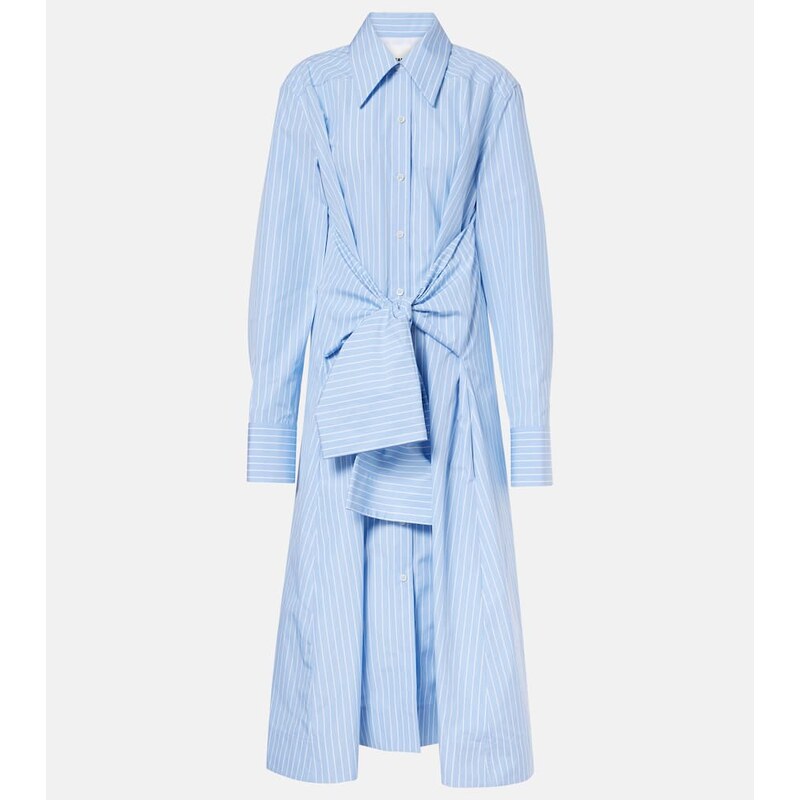 Jil Sander Pinstripe cotton shirt dress