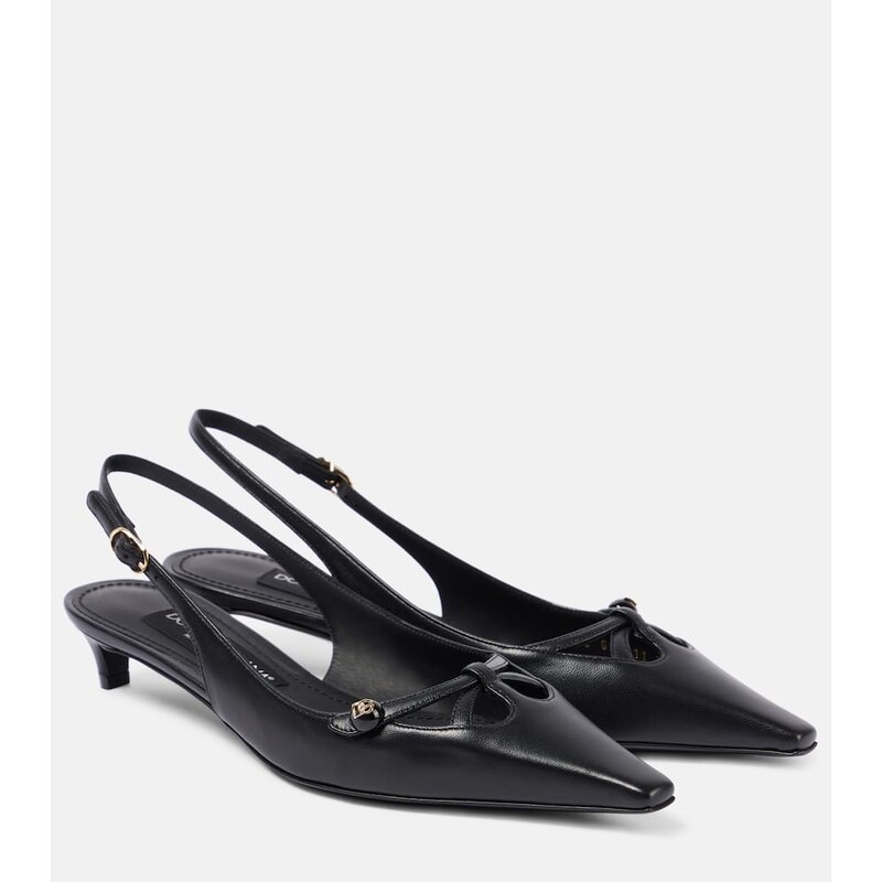 Dolce&Gabbana Leather slingback pumps