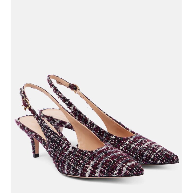 Gianvito Rossi 55 bouclÃ slingback pumps