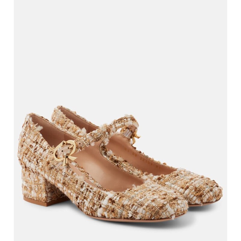 Gianvito Rossi Mary Ribbon 45 bouclÃ Mary Jane pumps