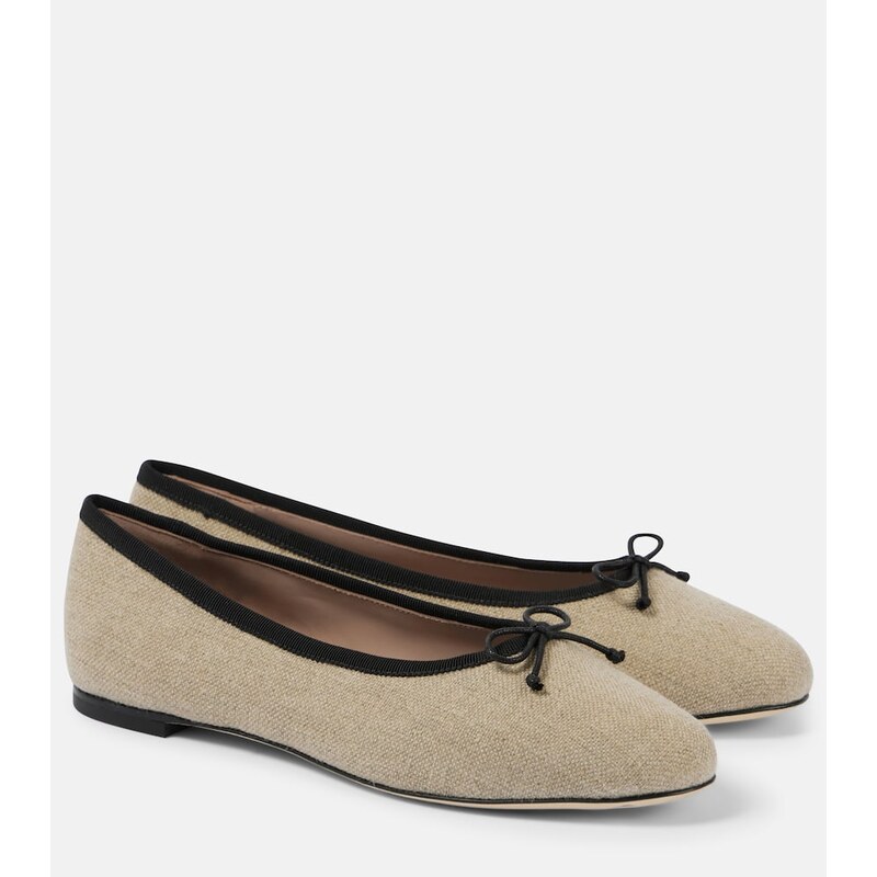 Malone Souliers x Tabitha Simmons Misty canvas ballet flats