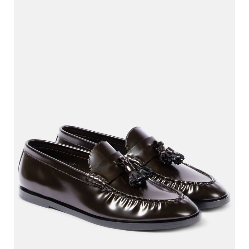 The Row Mens leather penny loafers