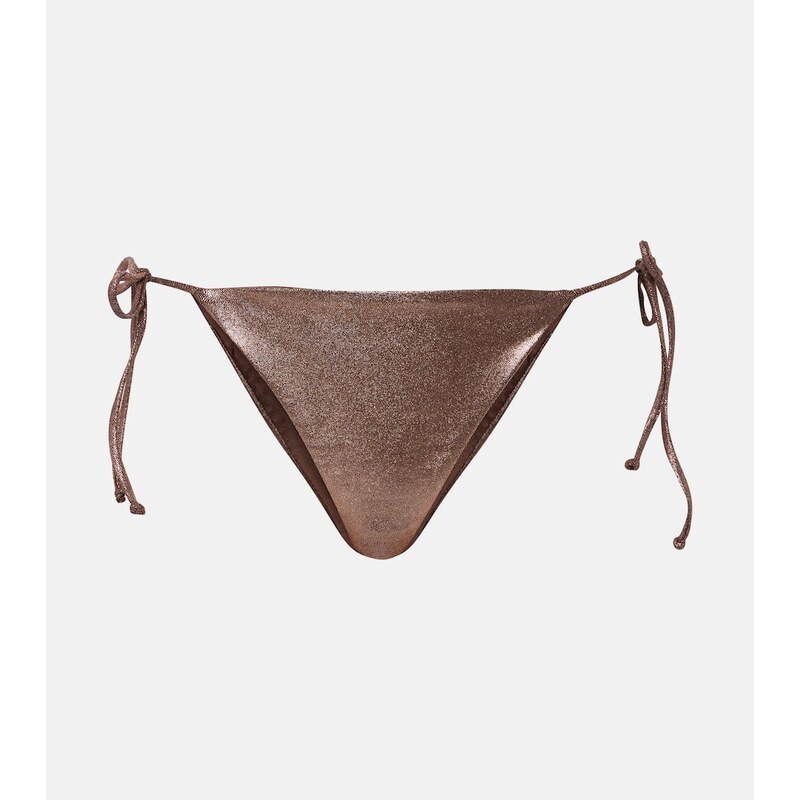 Jade Swim Ties lamÃ bikini bottoms