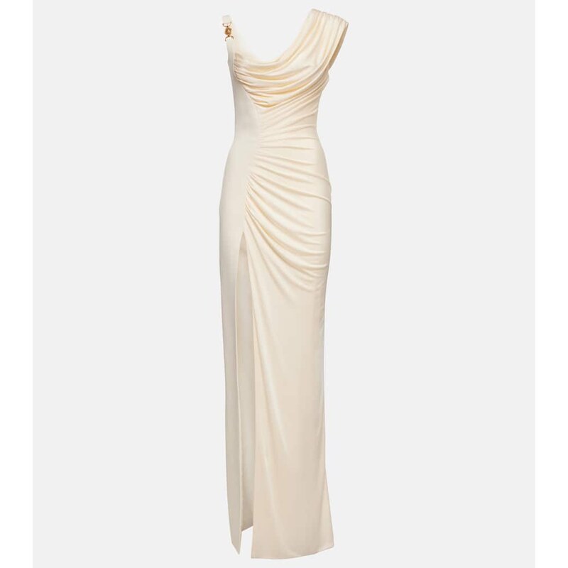 Versace Medusa 95 draped crÃªpe gown
