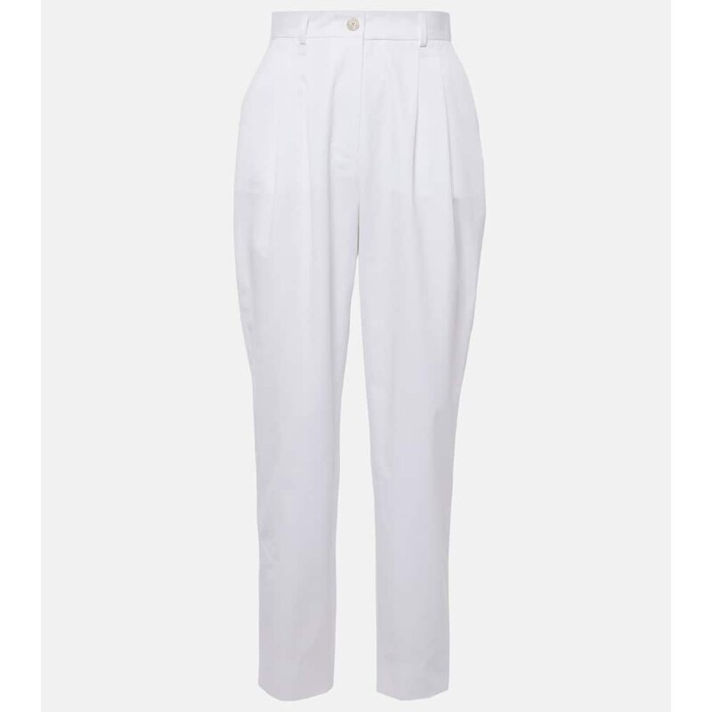Dolce&Gabbana High-rise cotton straight pants