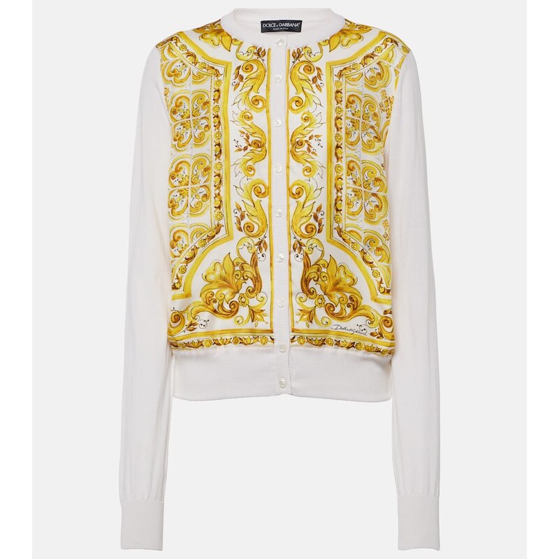 Dolce&Gabbana Majolica silk twill cardigan