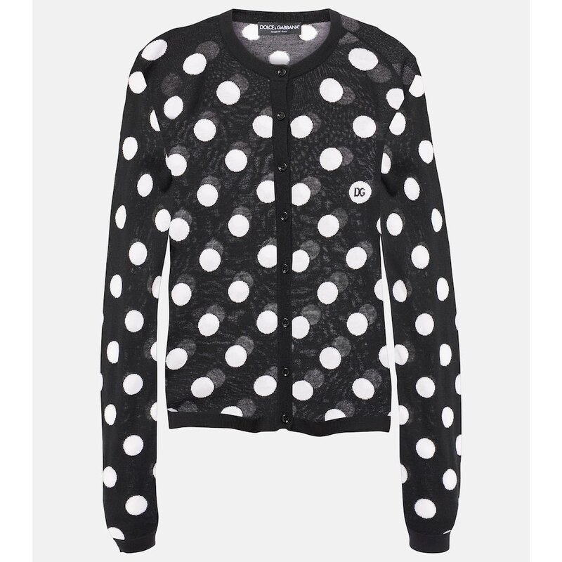 Dolce&Gabbana Polka-dot wool and silk cardigan