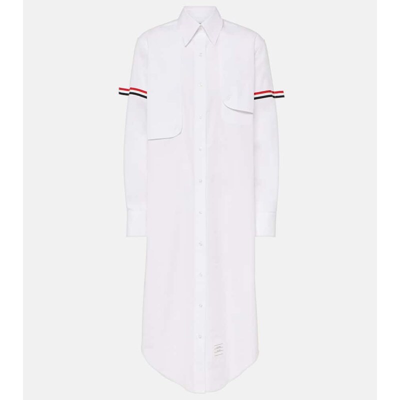 Thom Browne RWB Stripe cotton shirt dress