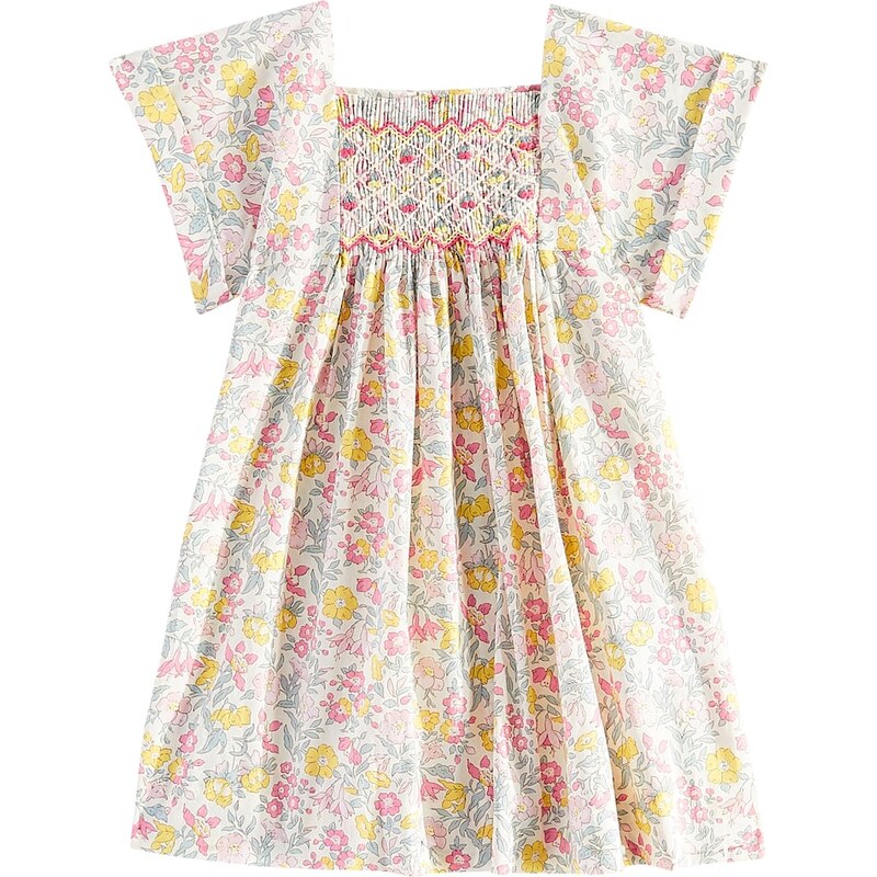 Bonpoint Baby Pais floral smocked cotton dress