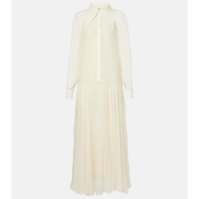 Chloé Silk chiffon shirt dress