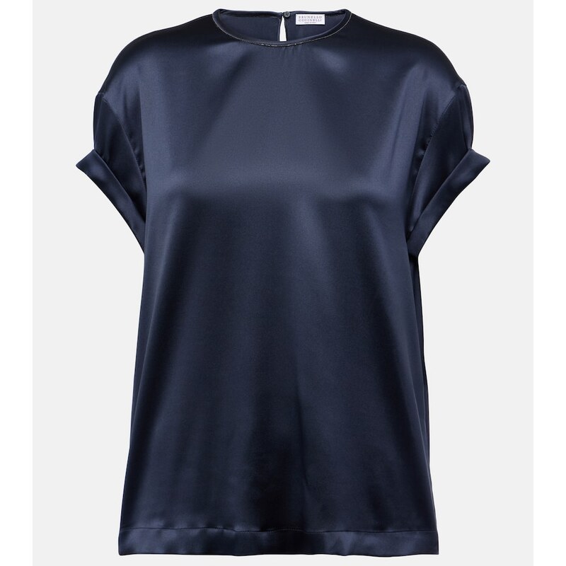 Brunello Cucinelli Silk-blend T-shirt