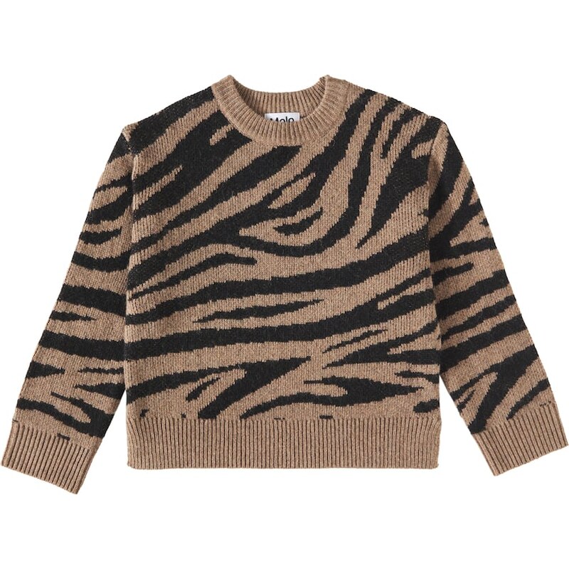 Molo Gerda zebra-print wool-blend sweater