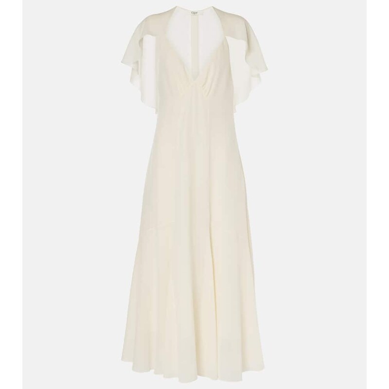Chloé Silk chiffon midi dress