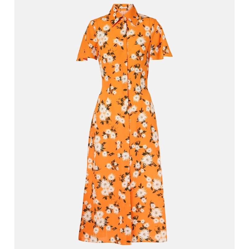 Emilia Wickstead Florencia floral crÃªpe georgette shirtdress