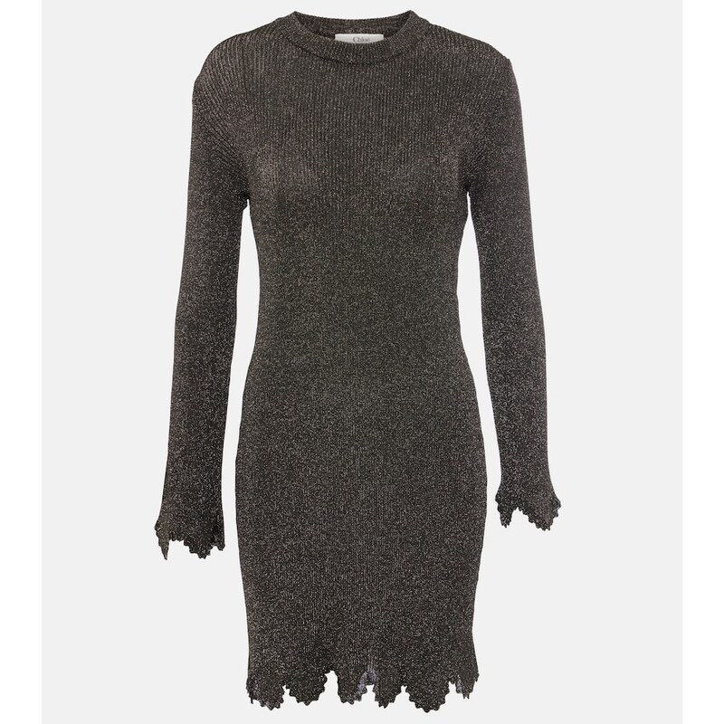 Chloé Scalloped sweater dress
