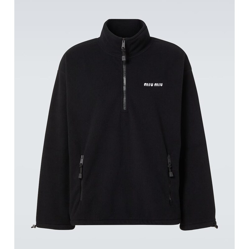 Miu Miu Fleece half-zip sweater