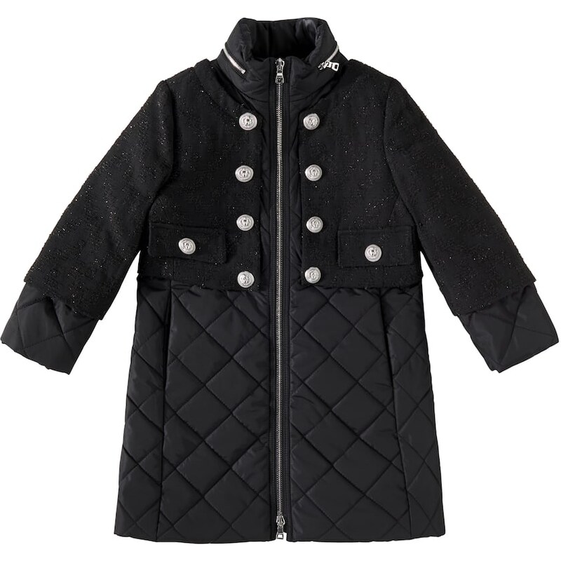 Balmain Kids Quilted puffer coat