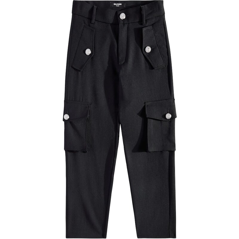 Balmain Kids Wool cargo pants