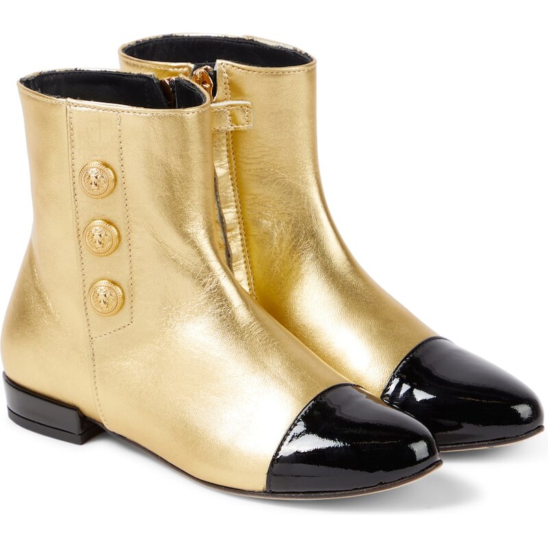 Balmain Kids Leather ankle boots