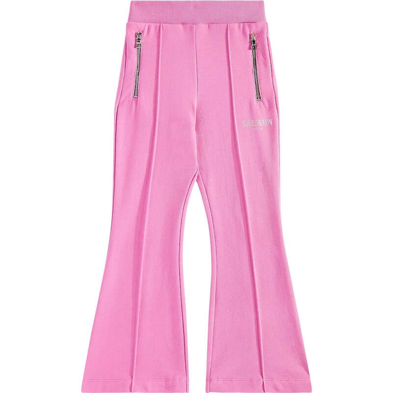 Balmain Kids Cotton wide-leg pants