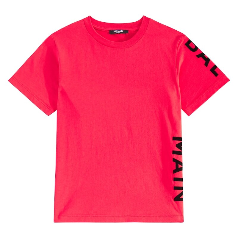 Balmain Kids Logo cotton jersey T-shirt