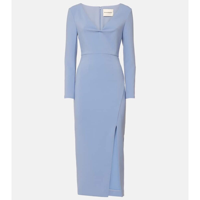 Roland Mouret Draped crÃªpe midi dress