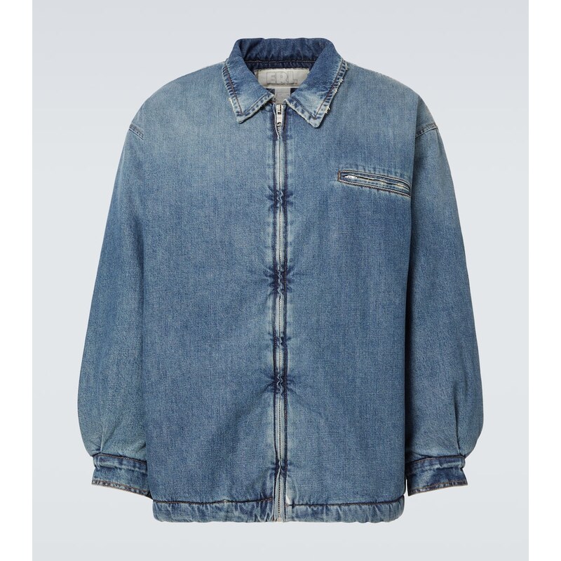 ERL Faux shearling-lined denim jacket