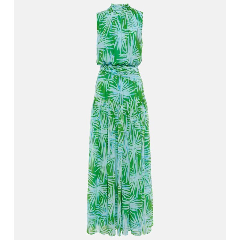 Diane von Furstenberg Menon printed draped maxi dress