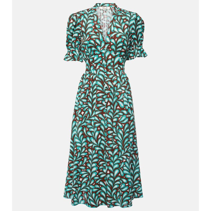 Diane von Furstenberg Erica printed cotton midi dress