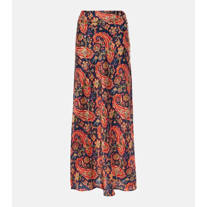 Rabanne Paisley satin maxi skirt