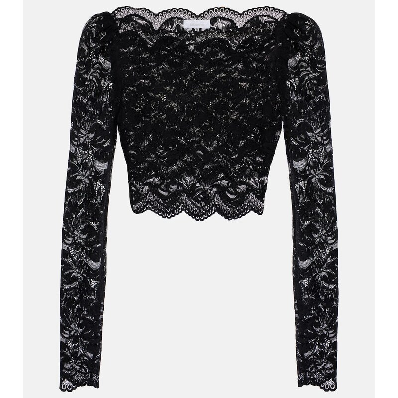 Rabanne Floral lace crop top