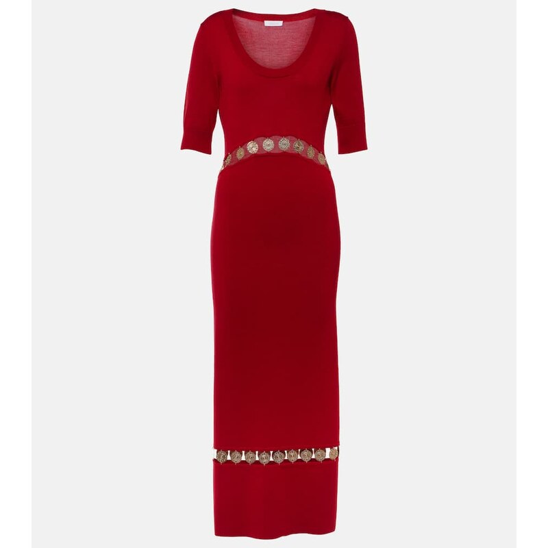 Rabanne Wool-blend maxi dress