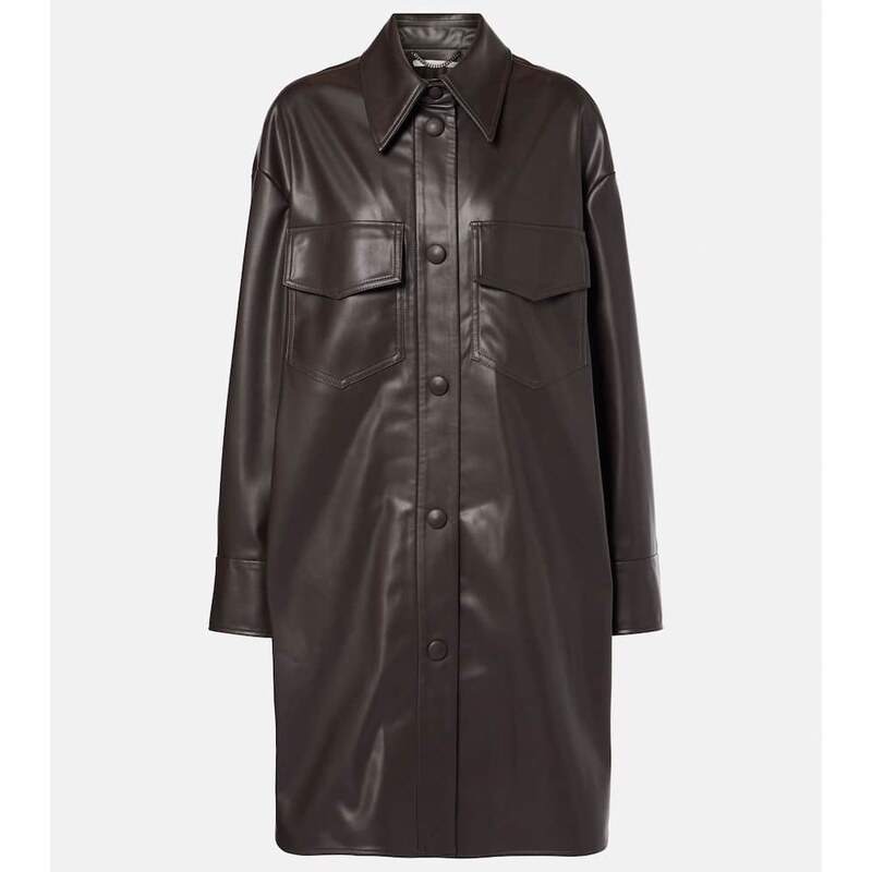 Dámská košilová bunda Stella McCartney tmavě hnědého odstínu