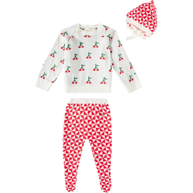 Bobo Choses Baby Cherry sweatshirt, pants, and hat set