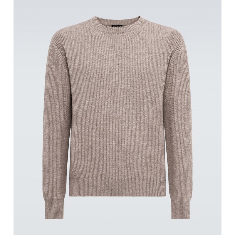 Zegna Ribbed-knit cashmere sweater