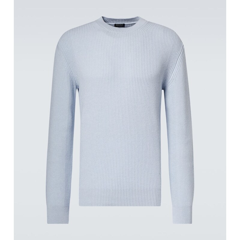 Zegna Cashmere svetr v barvě Light Blue