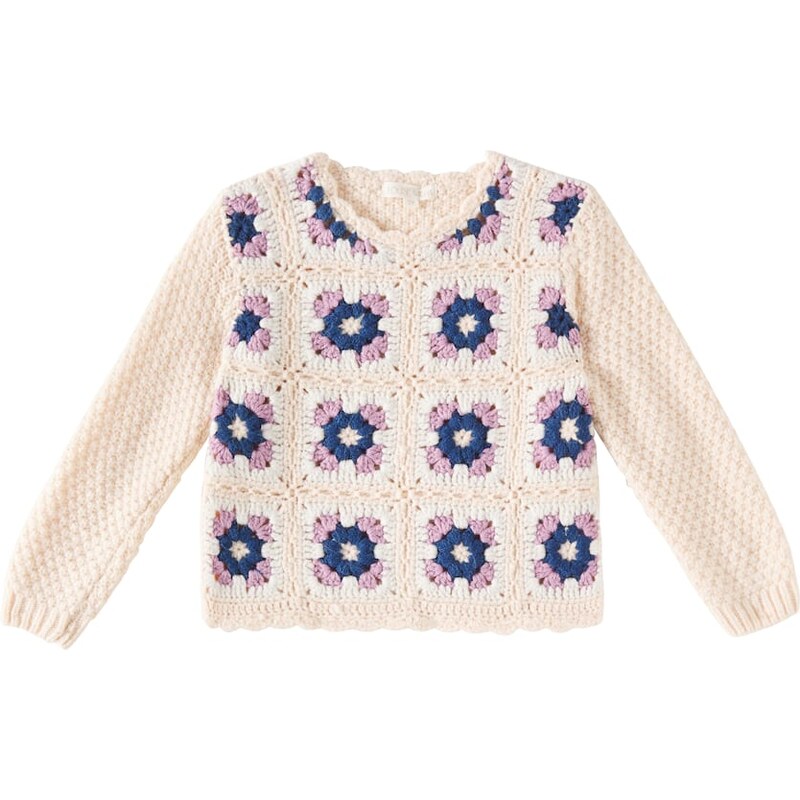 Louise Misha Alicia floral crochet sweater
