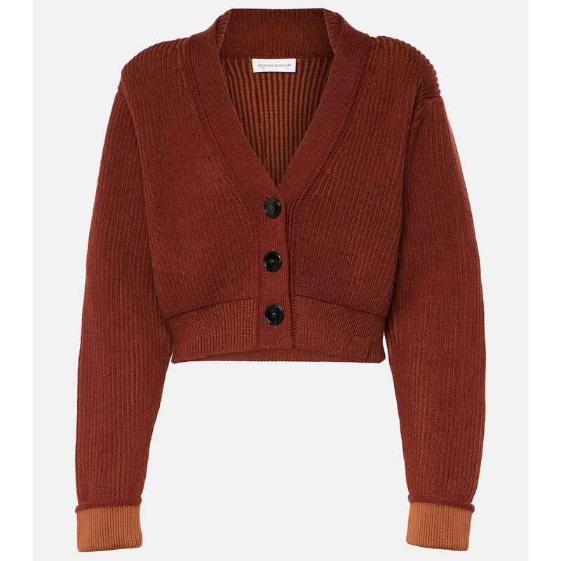 Victoria Beckham Cropped wool-blend cardigan