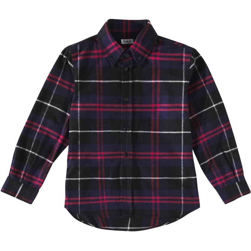 Il Gufo Plaid cotton flannel shirt