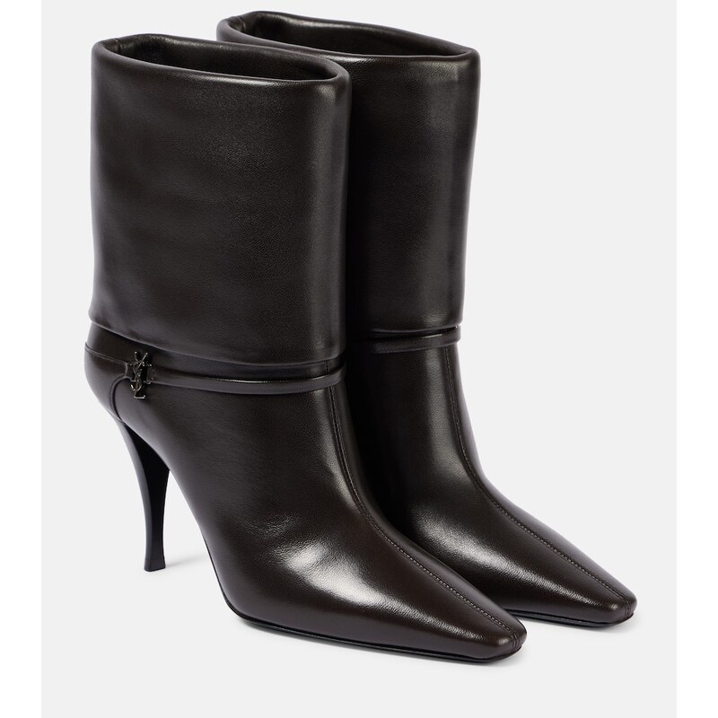 Saint Laurent Niki 90 leather booties