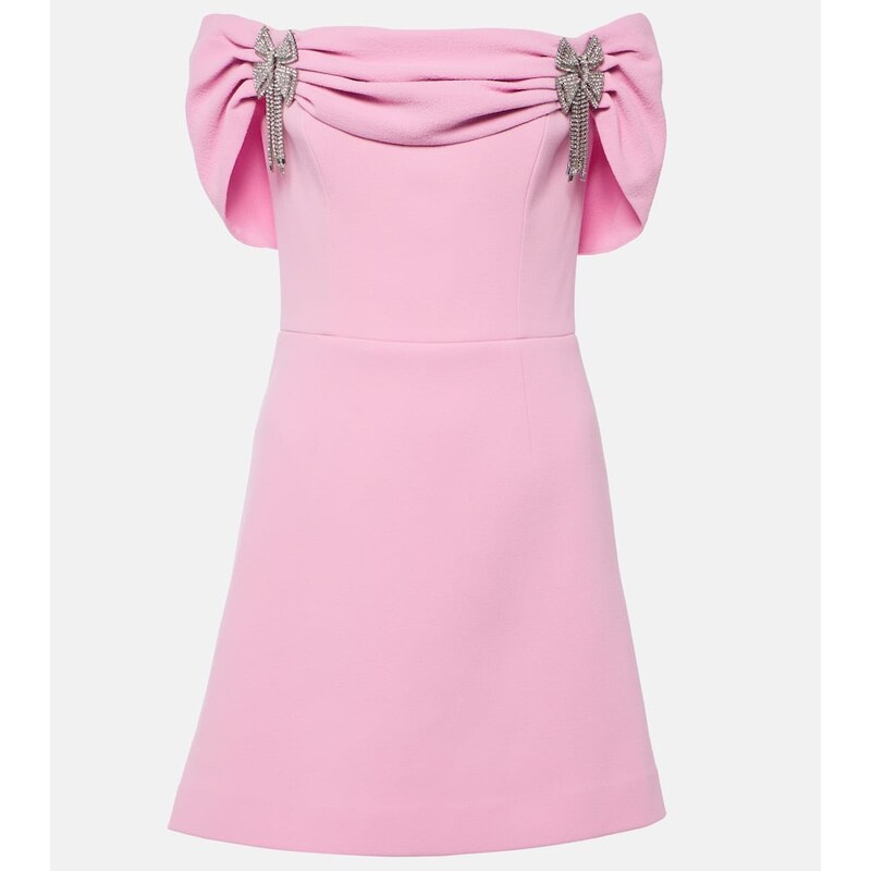 Rebecca Vallance Odetta embellished bow-detail minidress