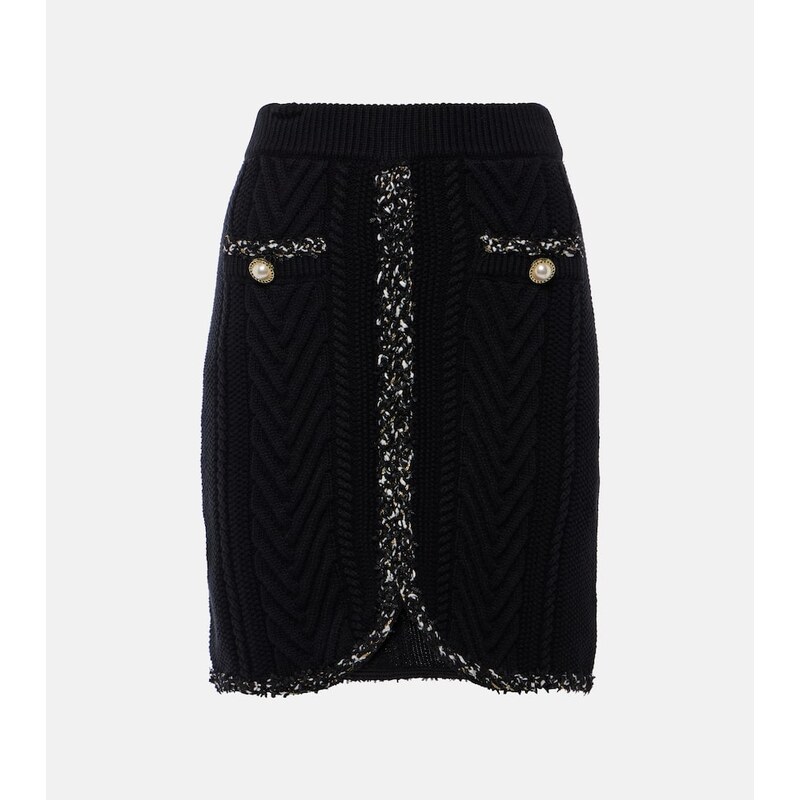 Rebecca Vallance Jemma knitted cotton miniskirt