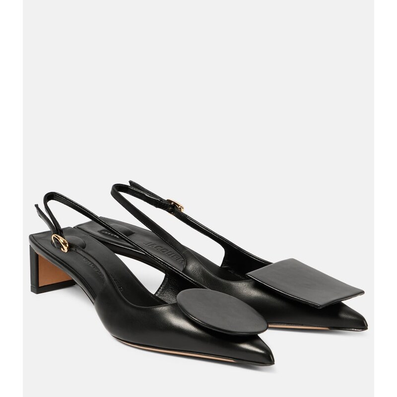 Jacquemus Les Slingbacks Duelo lodičky v černé barvě