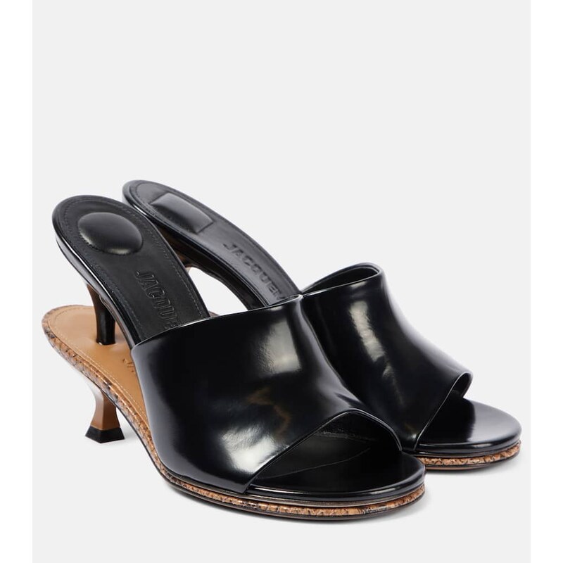 Jacquemus Les Doubles patent leather mules
