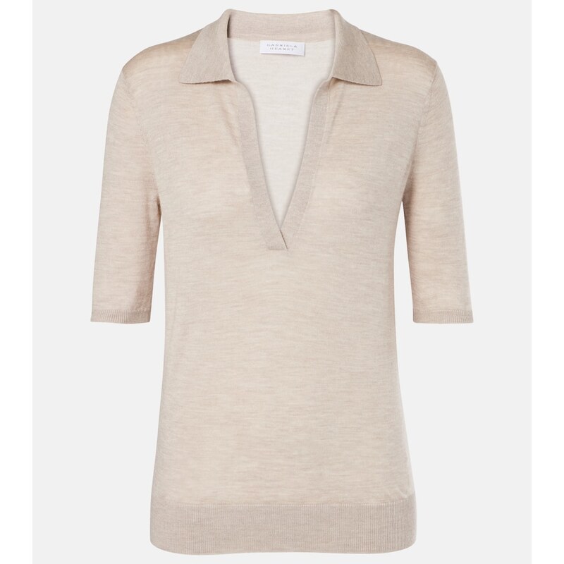 Gabriela Hearst Frank cashmere and silk polo sweater