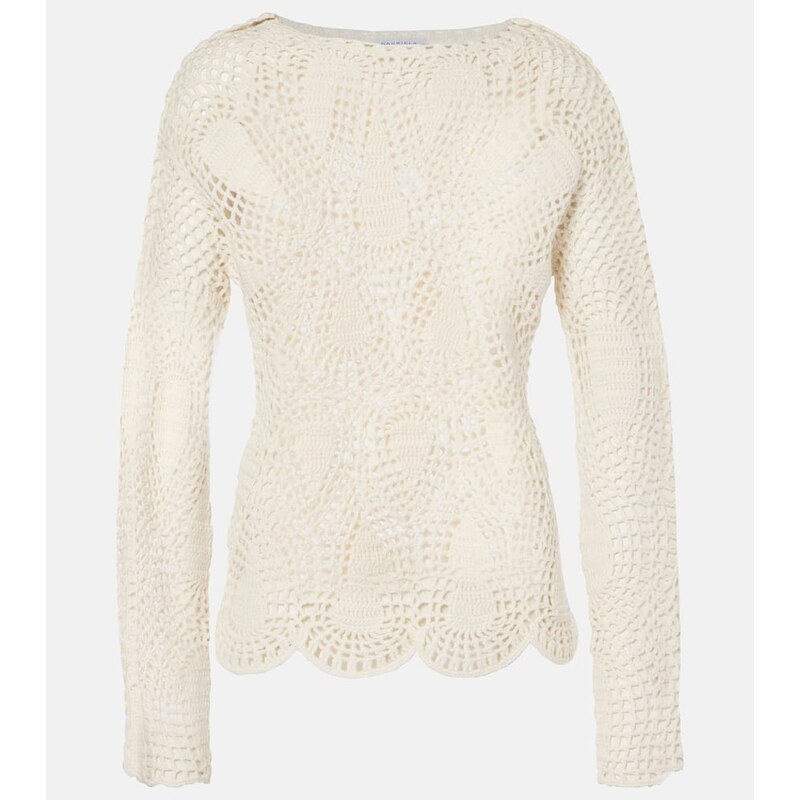 Gabriela Hearst Caps crochet wool and cashmere top